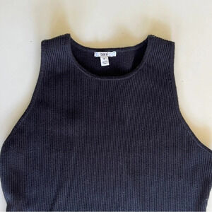 bar III Black Ribbed Racerback Tank Top Size Medium Casual Top Basic Tank